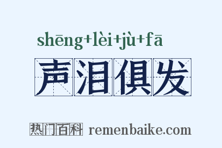 声泪俱发是什么意思的图片